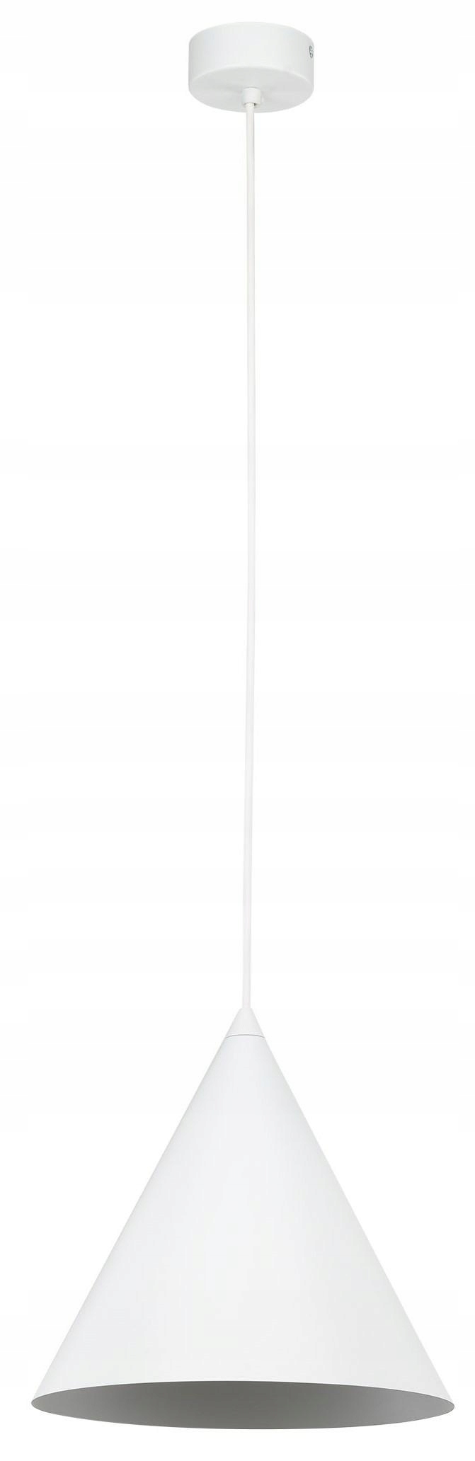 Závěsné svítidlo Cono Bílé Kovové Stínidlo 1xE27 25cm Stropní Svítidlo do obývacího pokoje