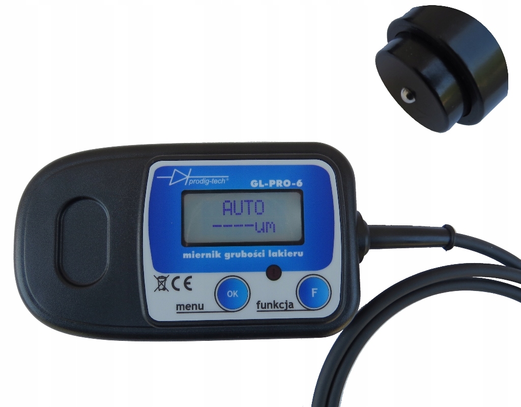 MIERNIK GRUBOŚCI LAKIERU GL-PRO-6-FAZ +ALUMINIUM Waga produktu z opakowaniem jednostkowym 0.355 kg