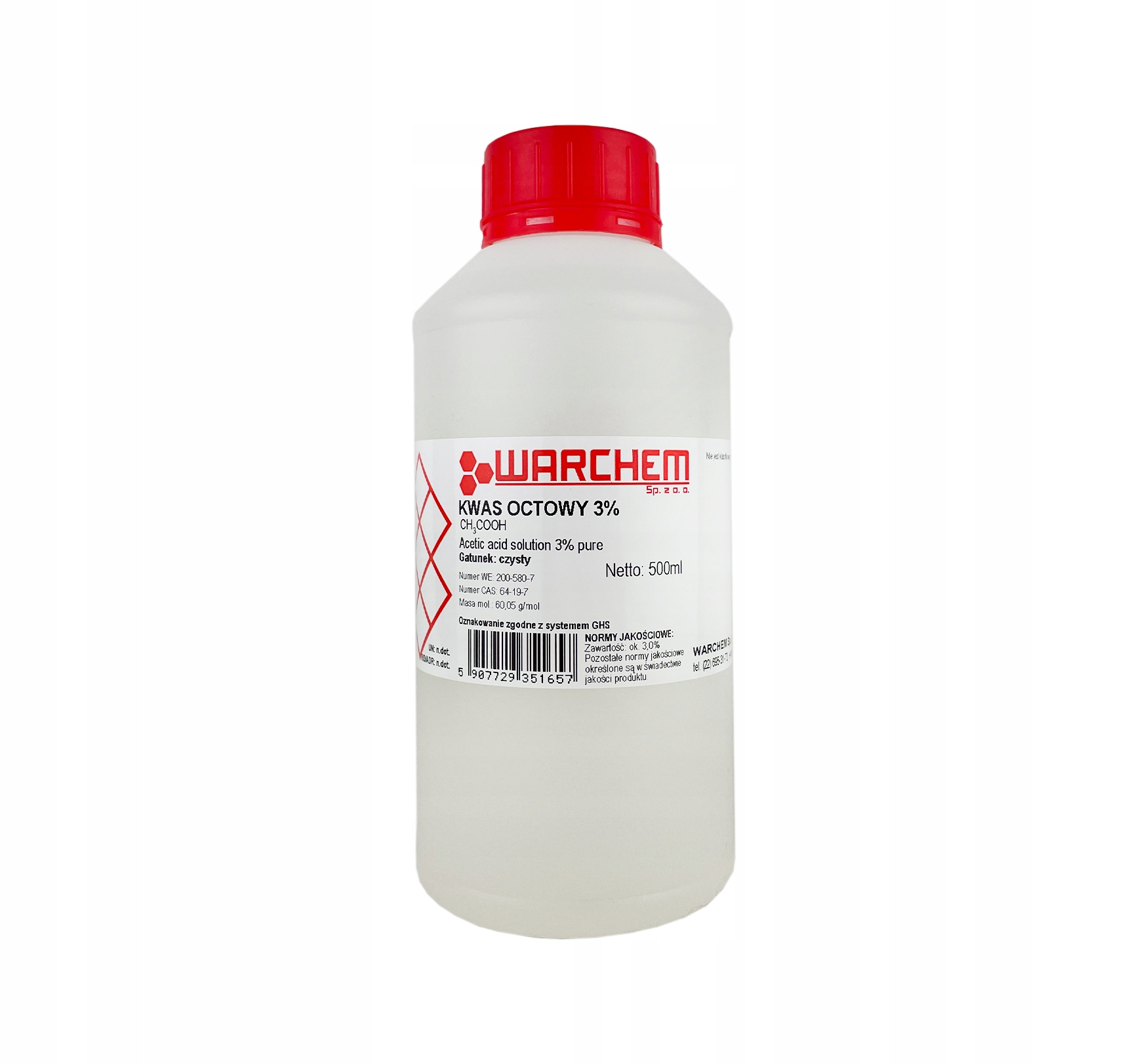 

Kwas Octowy 3% czysty 500ml