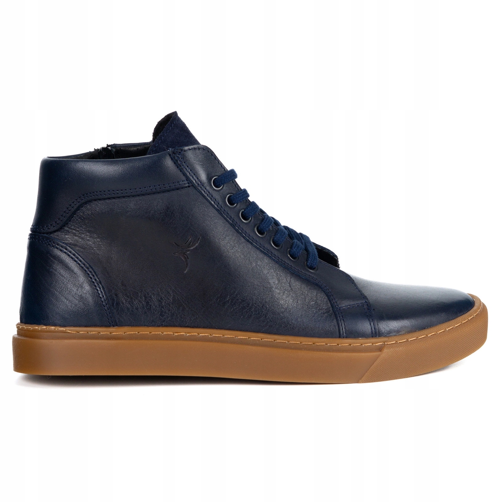 Pánské kožené tenisky high top 532KNT, modré, velikost 44