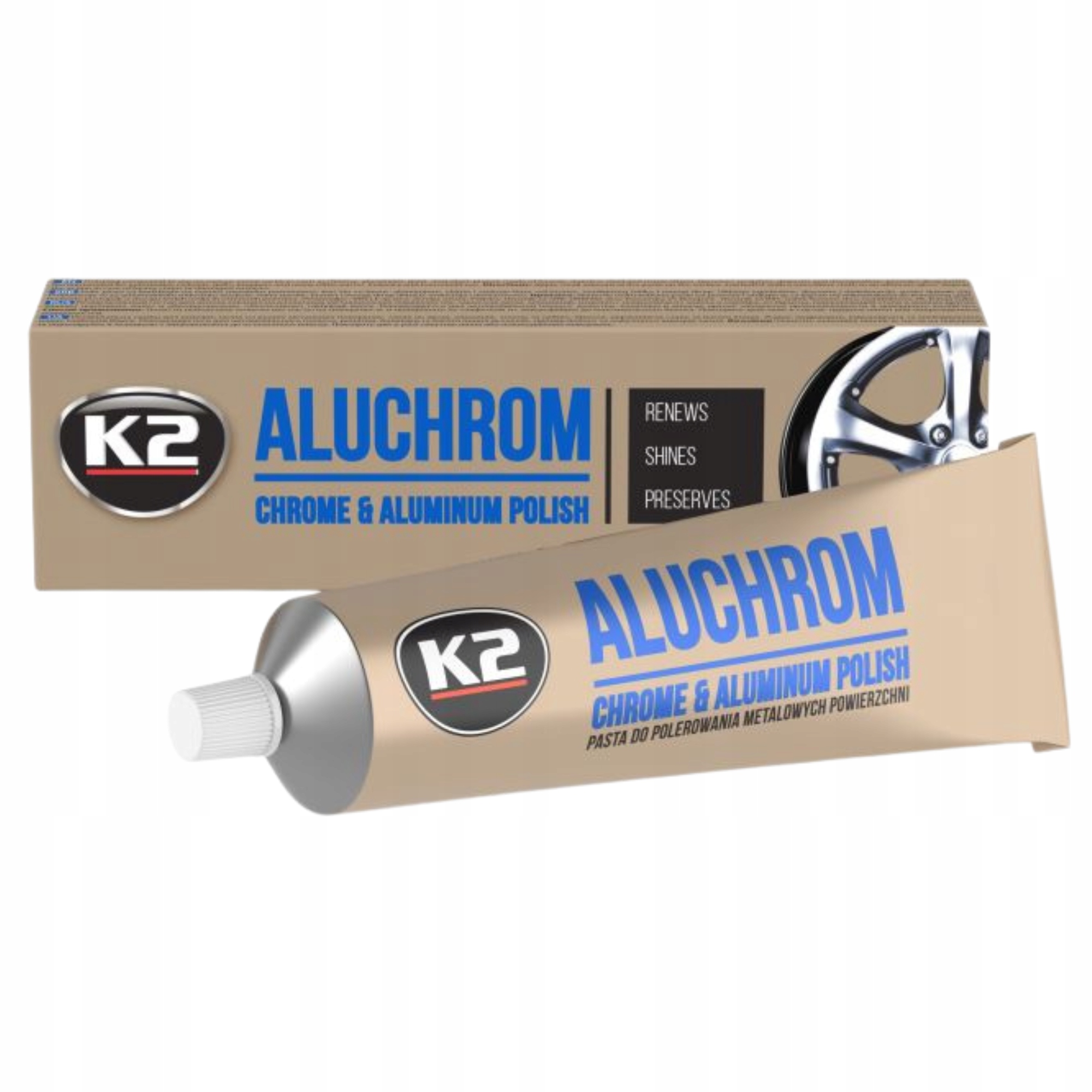 Pasta polerowania felg aluminiowych regeneracji usuwania rys K2 Aluchrom