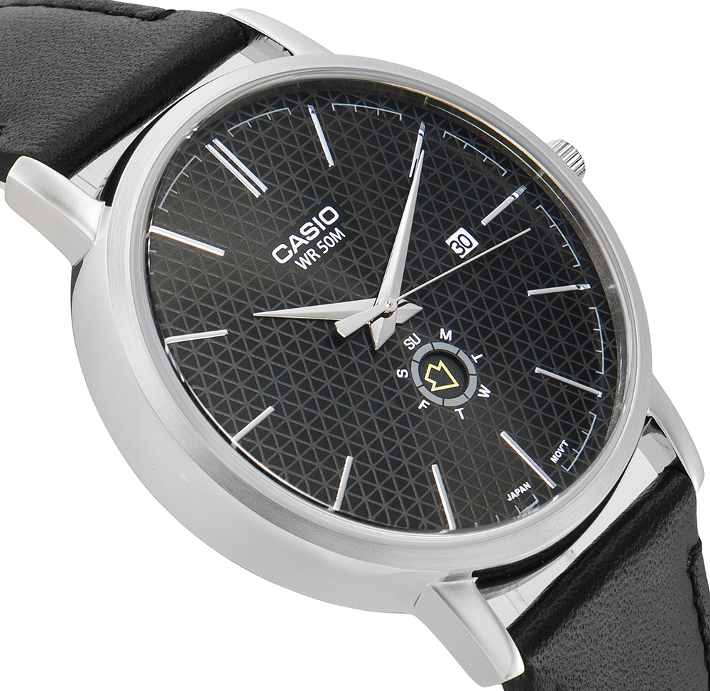Stalowy z Datą Casio MTP-B125L 3+3Lata