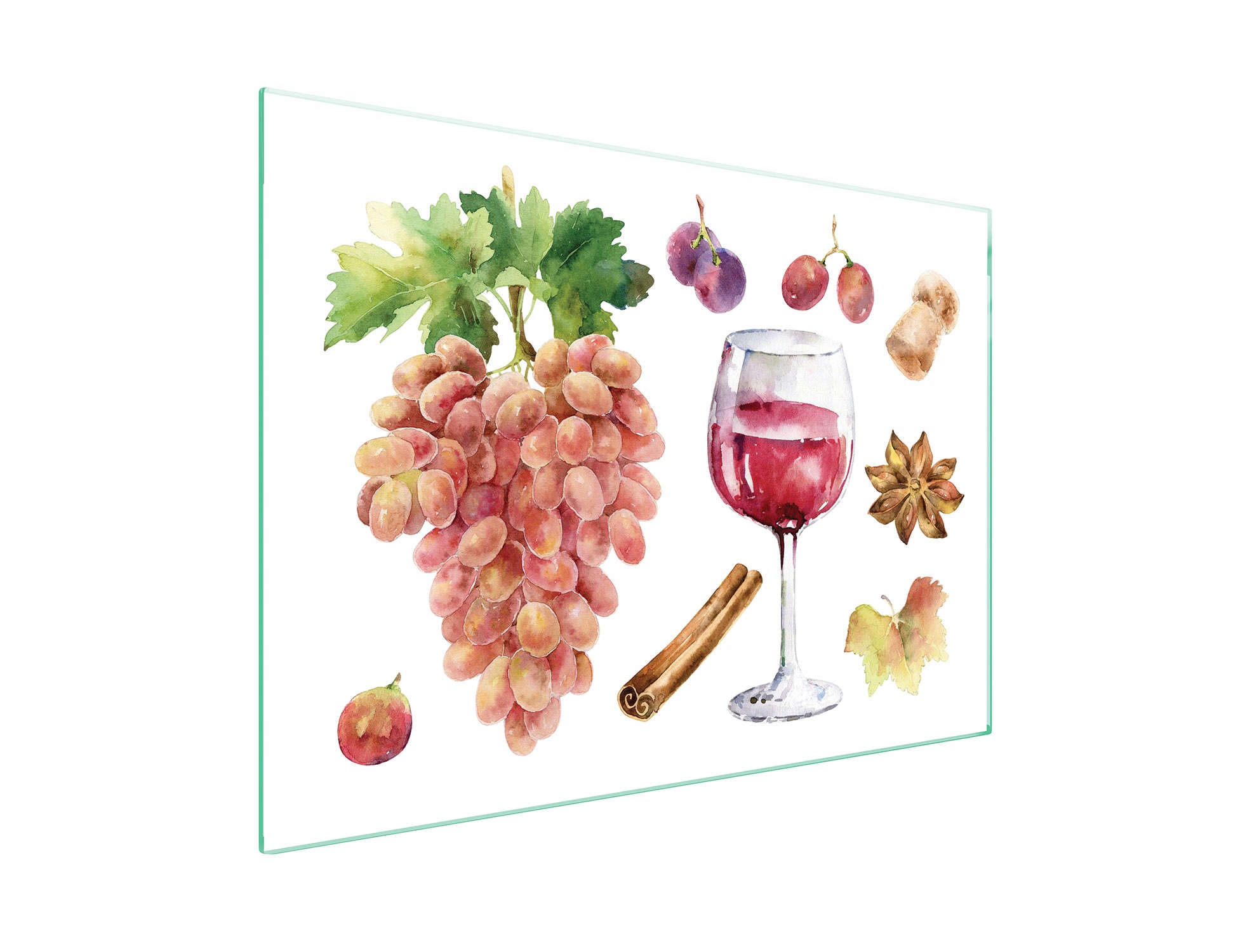 Skleněná Ochranná Deska Na Sporák 70x52 Víno Tvrzené Sklo