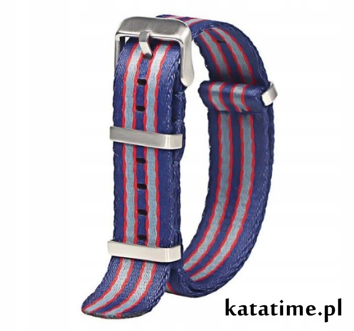 PASEK NATO 20 mm do zegarka nylonowy wodoodporny niebieski SUPER JAKOŚĆ!