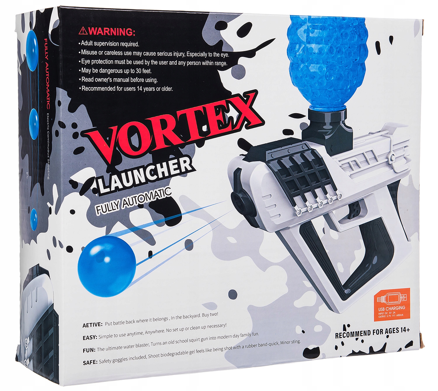 ELEKTYCZNY PISTOLET SURGE KULKI ŻELOWE HYDROŻELOWE Kolor dominujący wielokolorowy