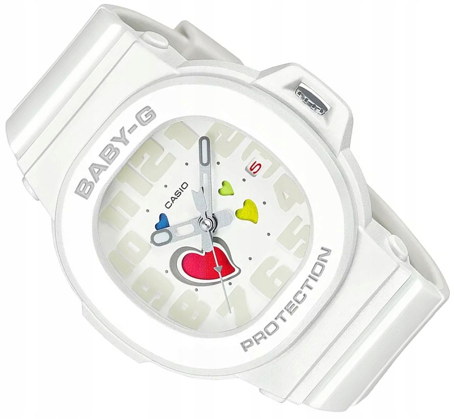 Módní Hodinky Casio Baby-g BGA-10-7AER Barevná Srdíčka Data WR100 Box