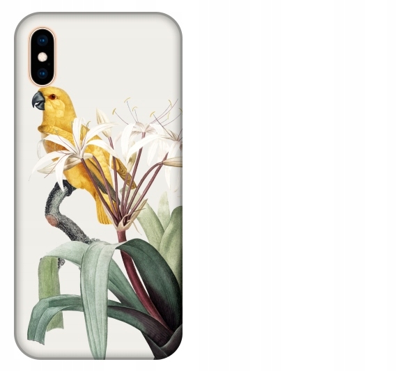 

Etui pokrowiec iPhone Xs Max Ptak papuga akwarela