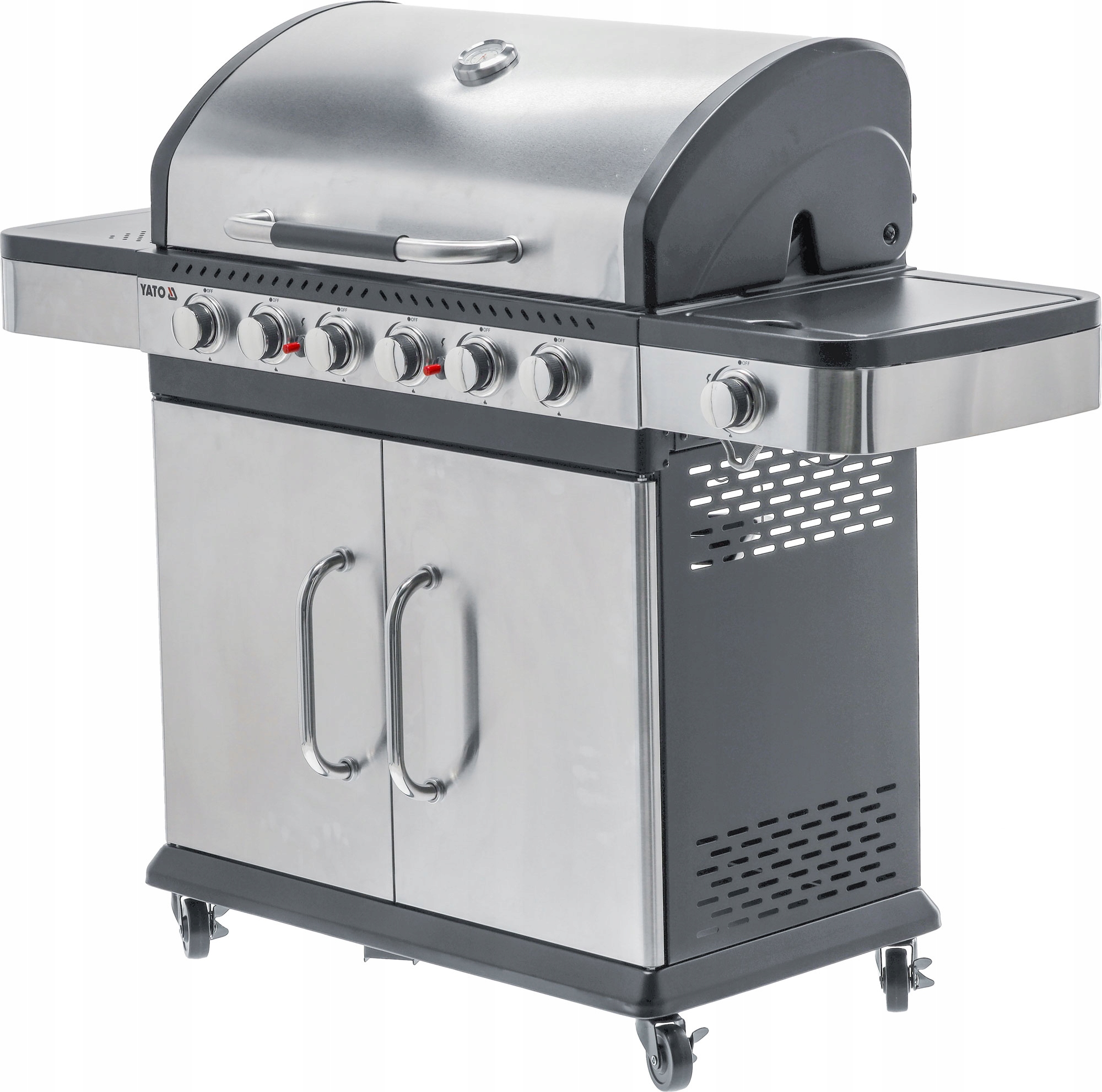 

Grill Gazowy Ogrodowy 6+1 20,2 Kw Stal Nierdzewna