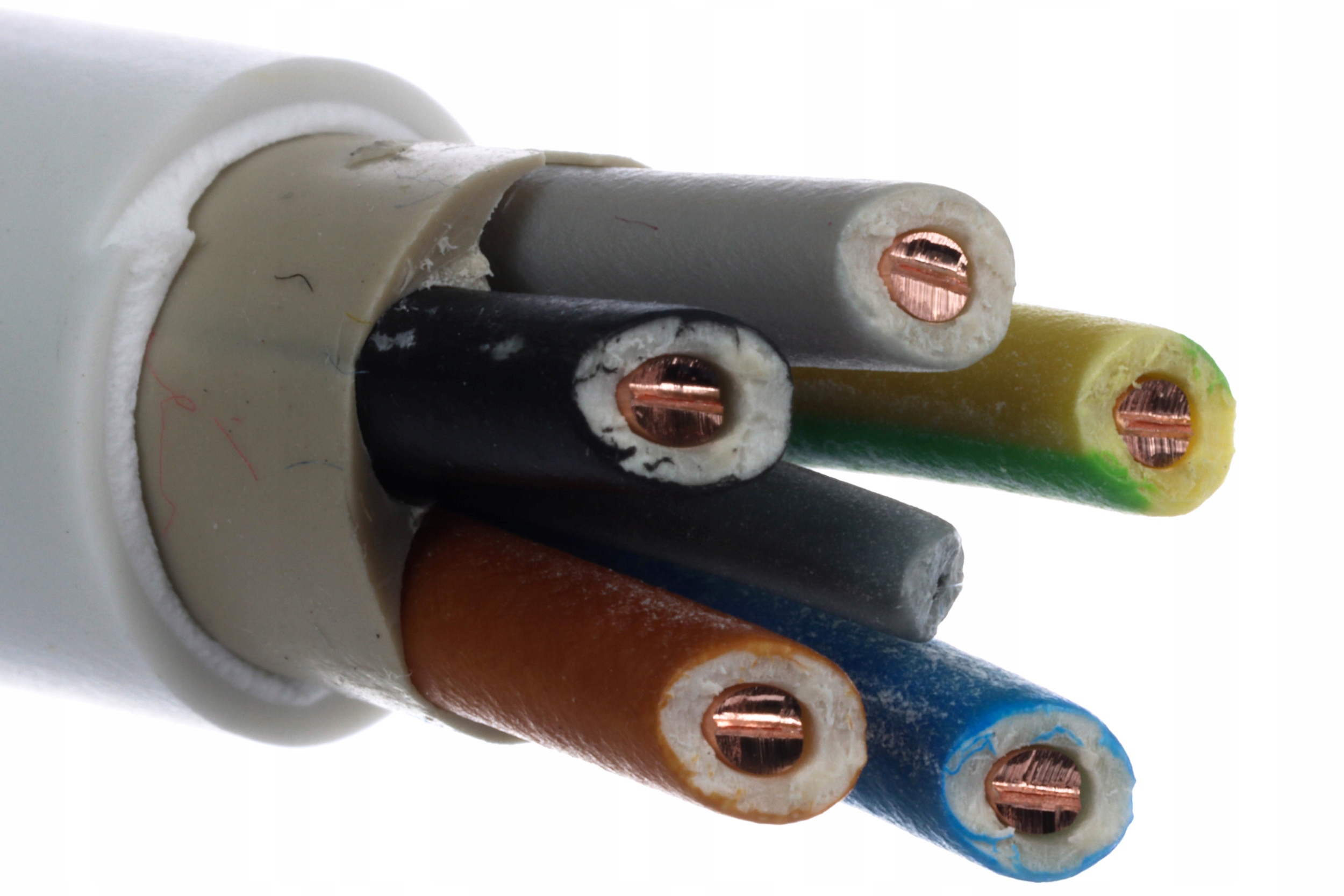 

Przewód 5 żyłowy okrągły Ydy 5x1,5mm 50m