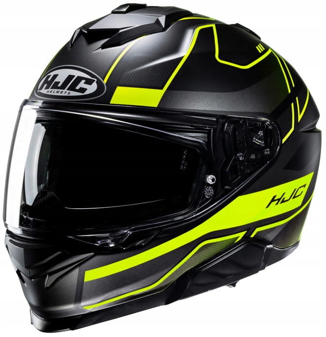 Hjc I71 Iorix Black Yellow Integrálna Motocyklová Prilba Čierna Žltá