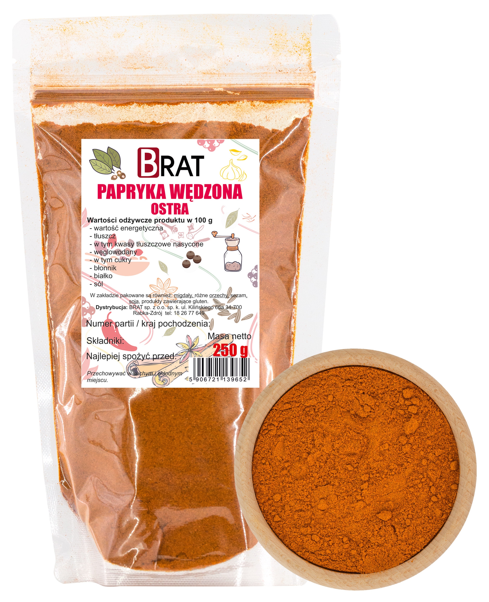 5 x Brat Paprika pálivá uzená 250 g