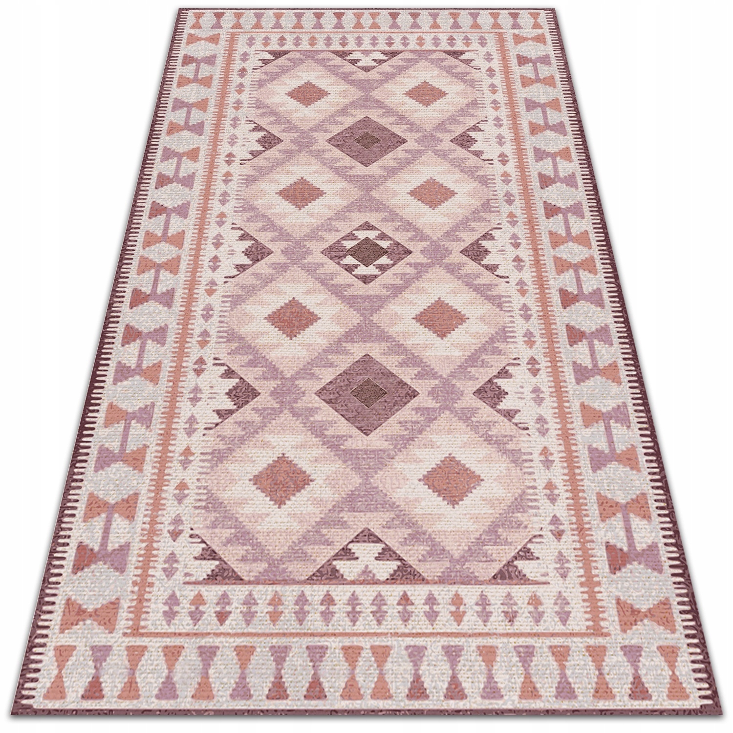 

Tarasowy winylowy dywan Bladoróżowe romby 120x180