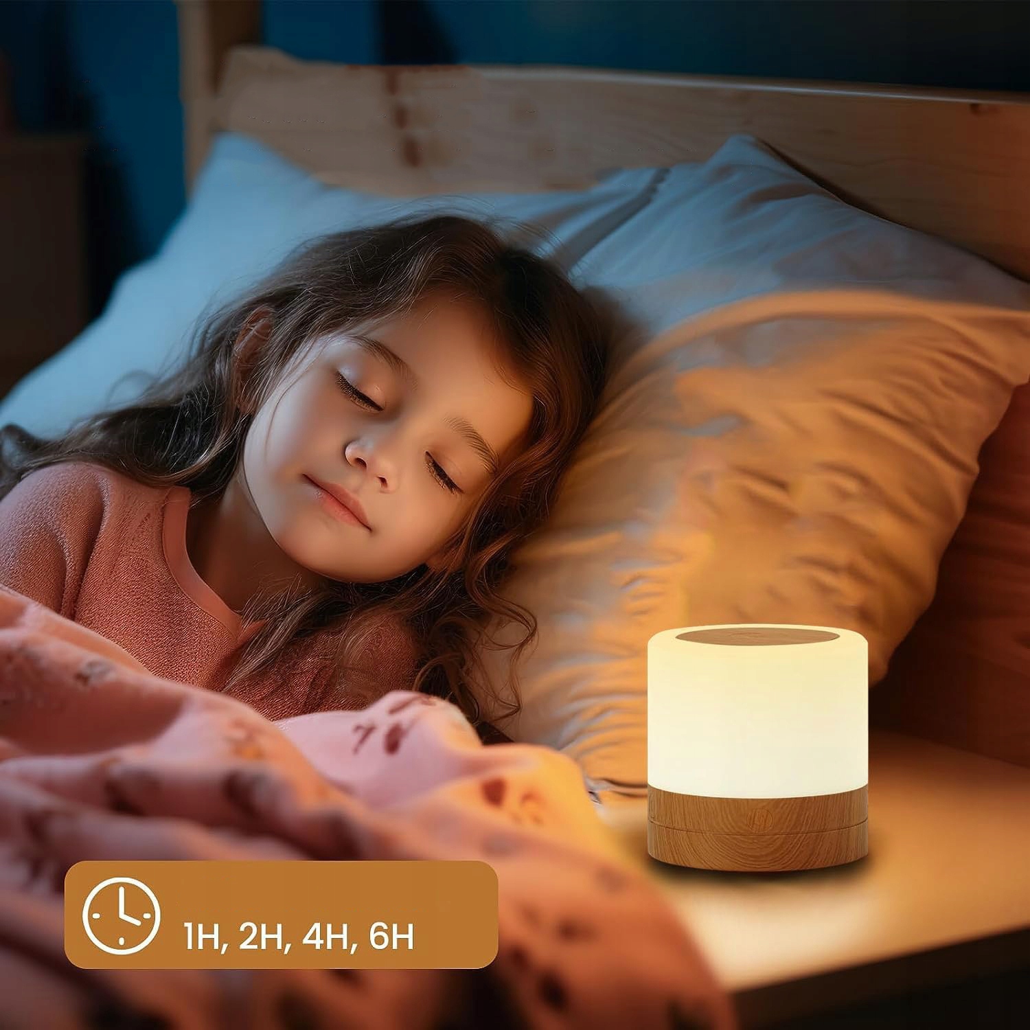 LAMPKA LED NA STOLIK NOCNY WIELOKOLOROWE ŚWIATŁO DO SYPIALNI LAMPKA NOCNA Długość/wysokość 7.2 cm