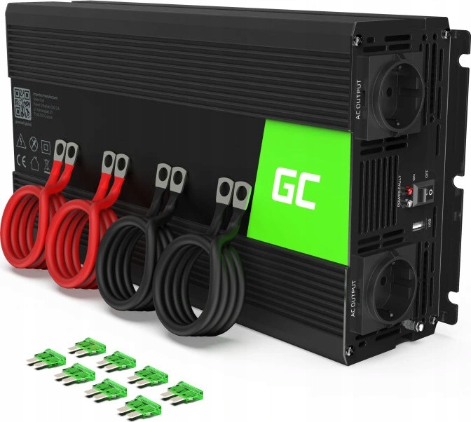 Green Cell menič napätia INV15 12V-230V 3000W/6000W čistá sínusoida
