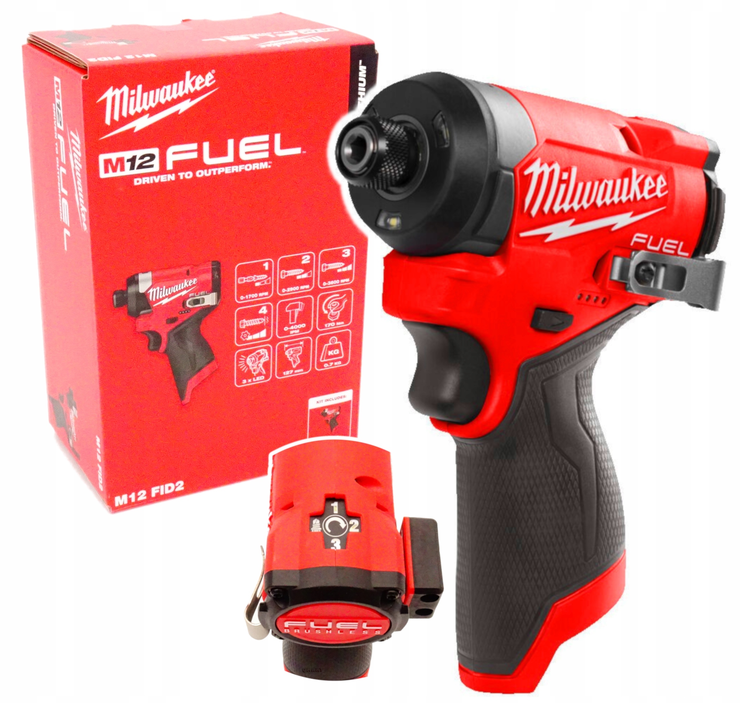 Milwaukee M12 FID2-0 Zakrętarka udarowa 170Nm 1/4 4933479876