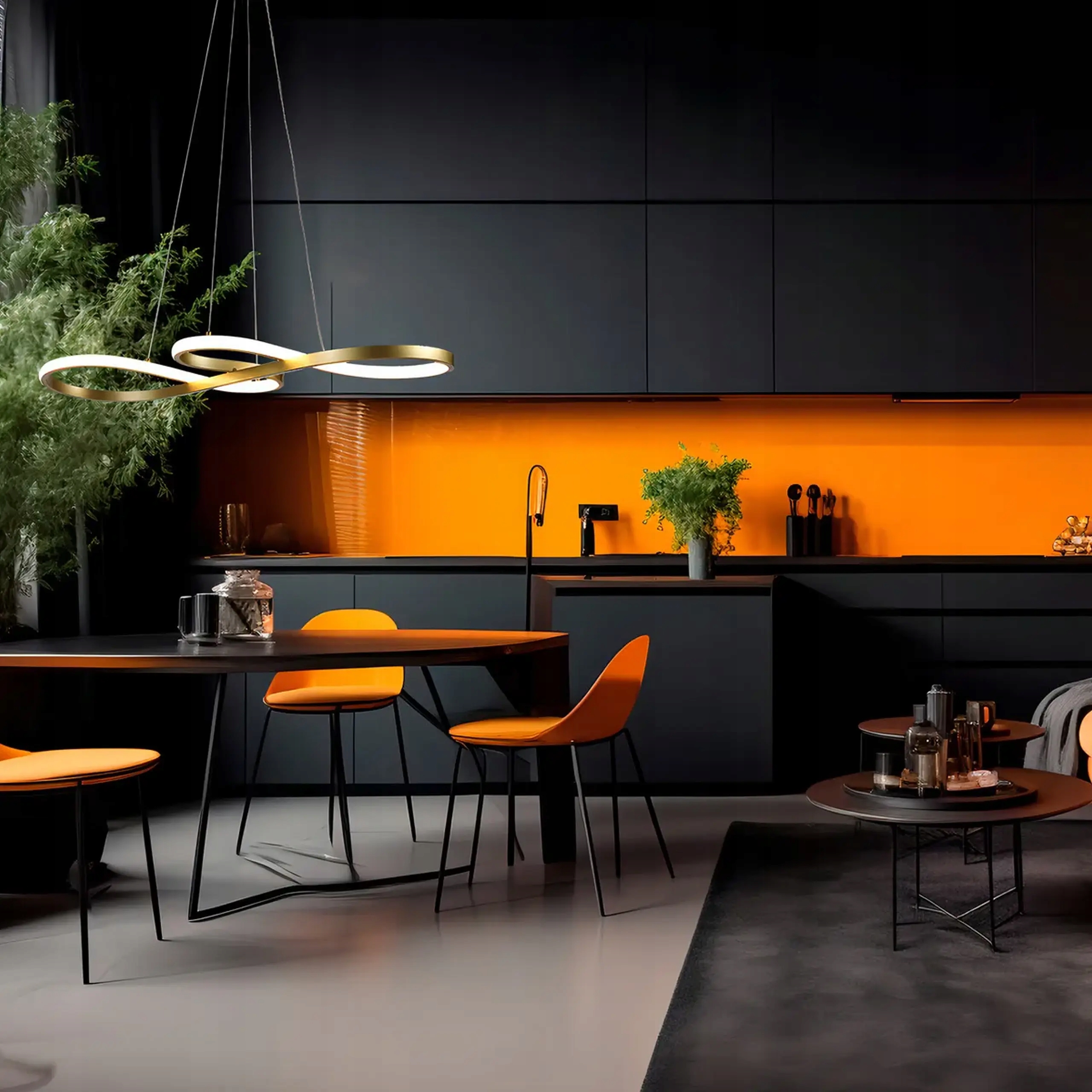 MENNYEZETI LÁMPA LED LÓGÓ CSILLÁR 70CM ARANY MODERN SZOBA + TÁVIRÁNYÍTÓ Gyártó kódja 5901179239718