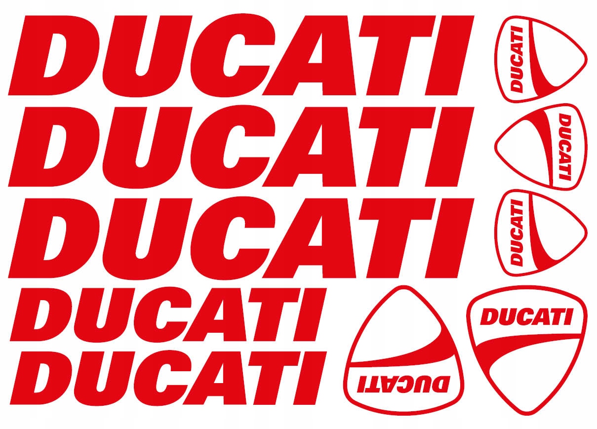 

Naklejki Ducati na motocykl Zestaw