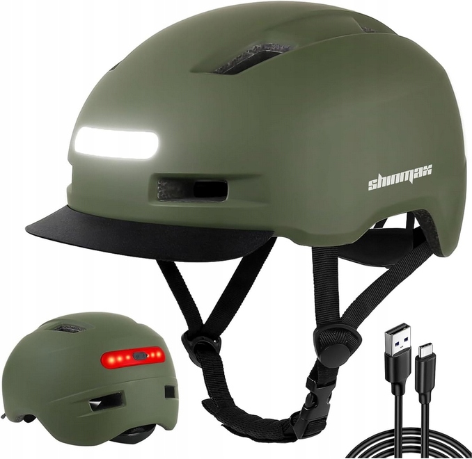 Cyklistická přilba Shinmax Led magnetická stříška M 55-59