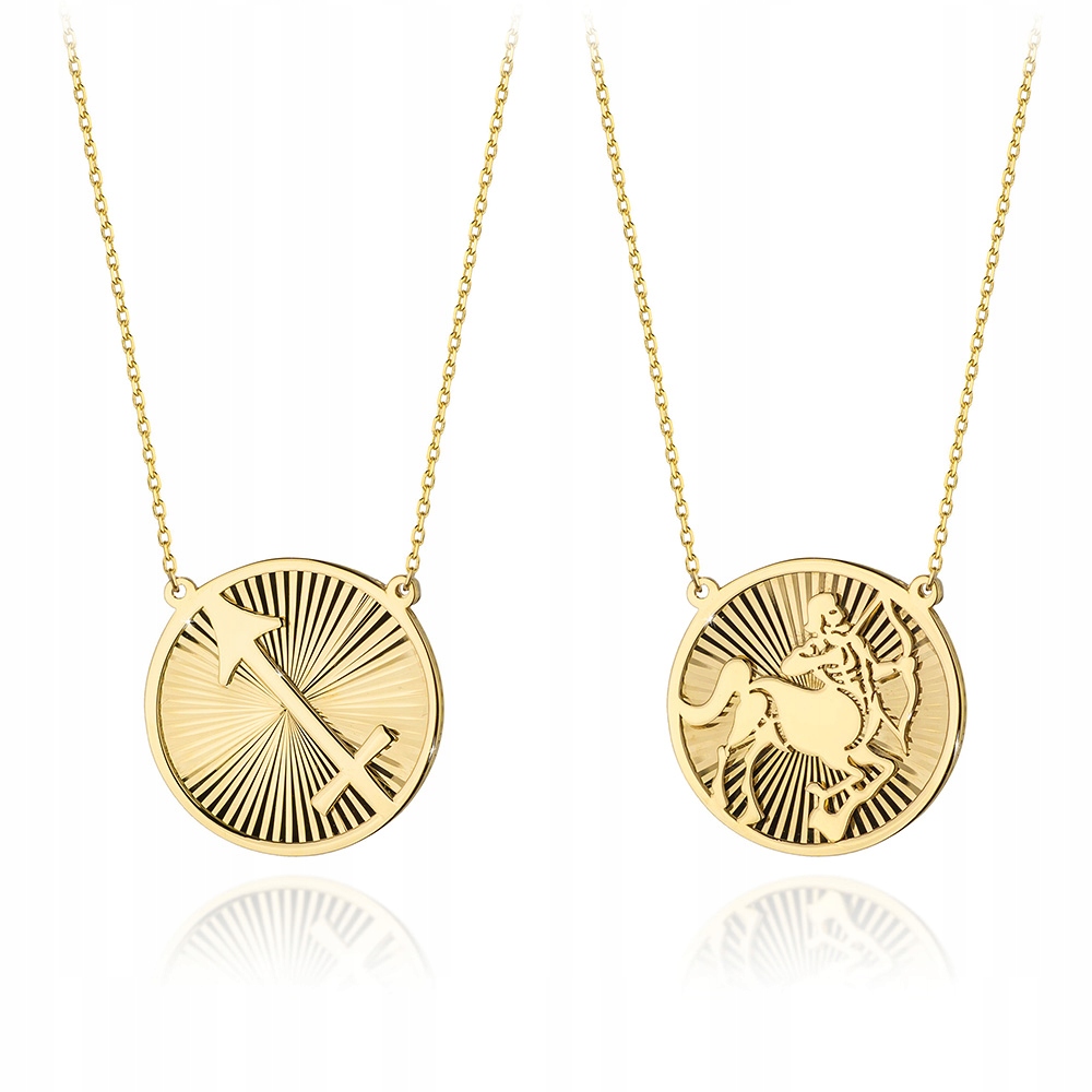 

Piękny Złoty Naszyjnik 585 Znak Zodiaku Strzelec