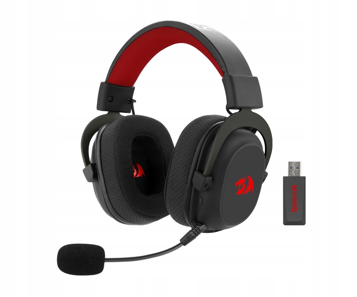 Słuchawki bezprzewodowe Redragon H510 Zeus Pro Bluetooth 2,4 GHz Czarne Rgb