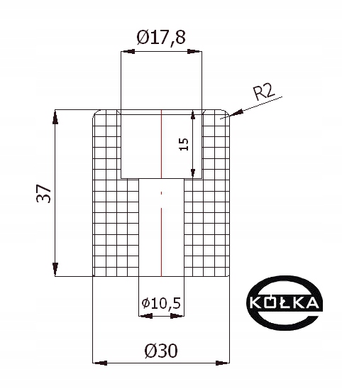 Rolka prowadząca fi. 30 mm do bram Marka Zabi