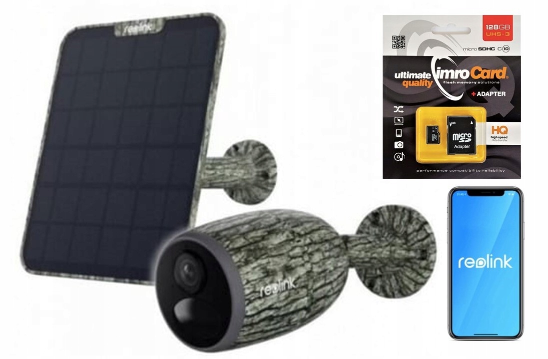 Kamera Reolink Go G330moro 4G Lte batéria Solárny Panel Karta 128