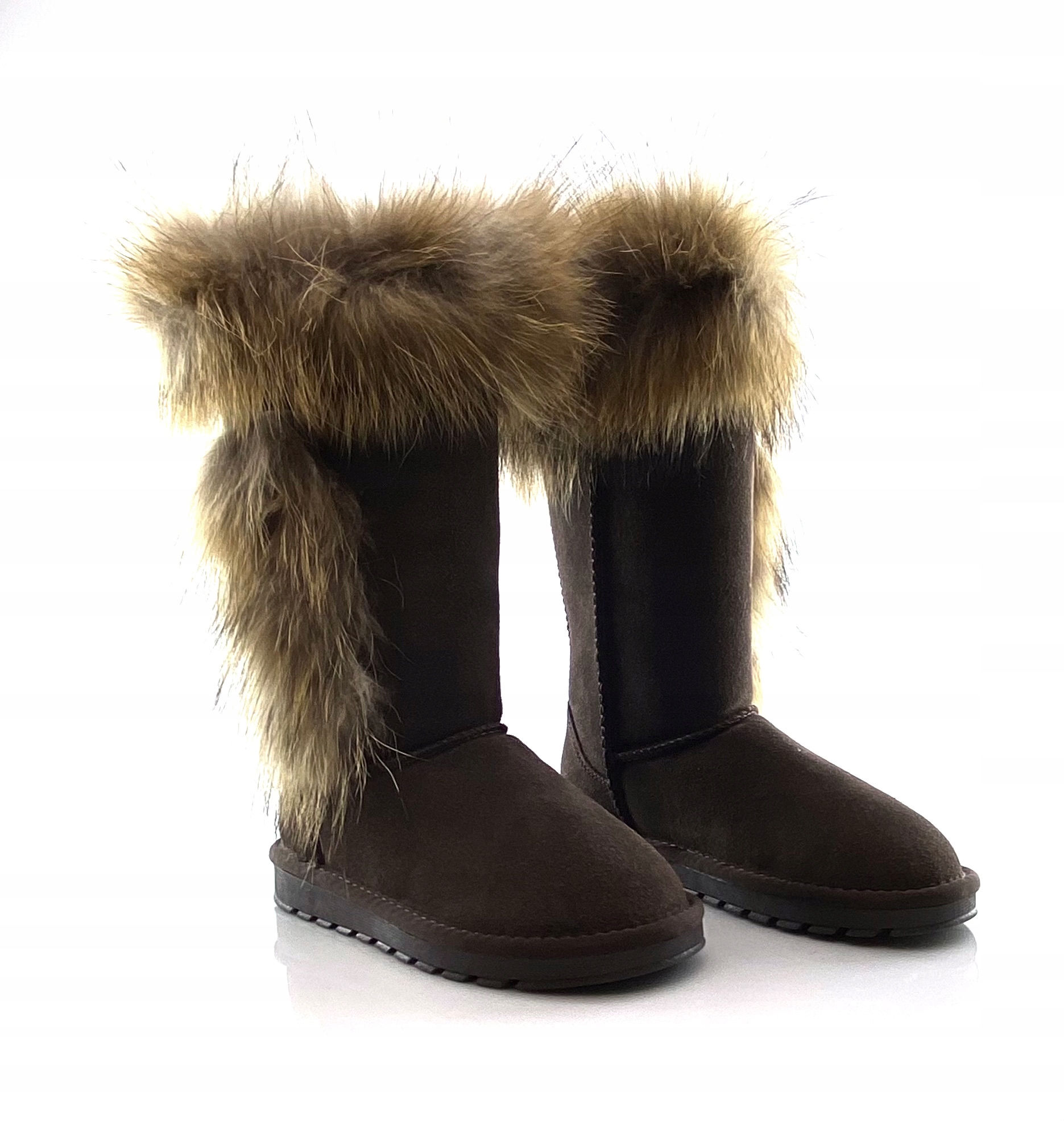 19112 BROWN SKÓRA NATURALNA, FUTRO Z JENOTA