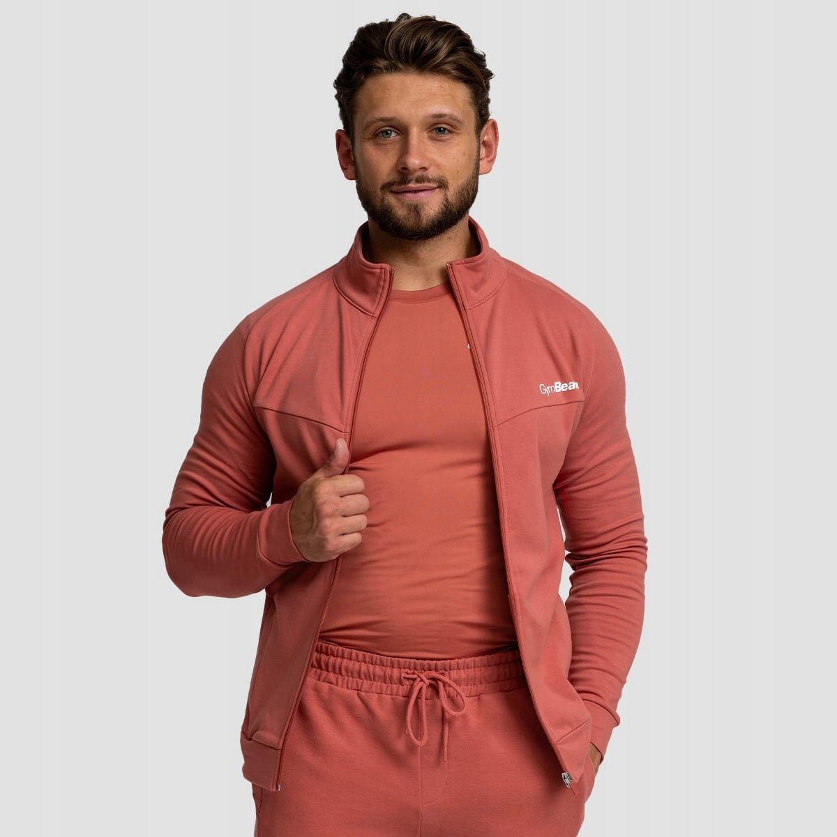 GymBeam Męska bluza rozpinana Limitless Cinnamon XXL
