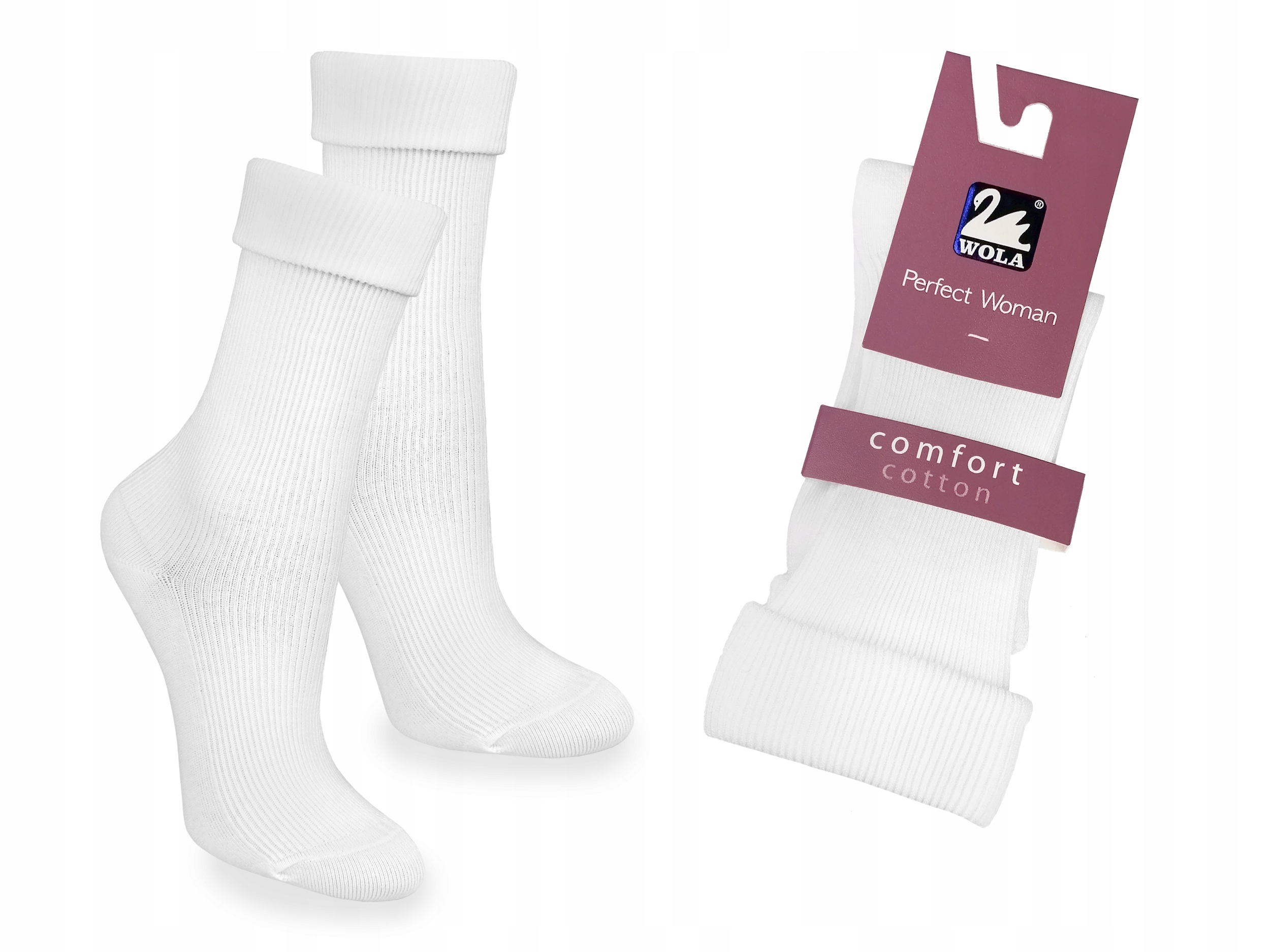 

Wygodne skarpetki Wola Comfort White 05A 39-41