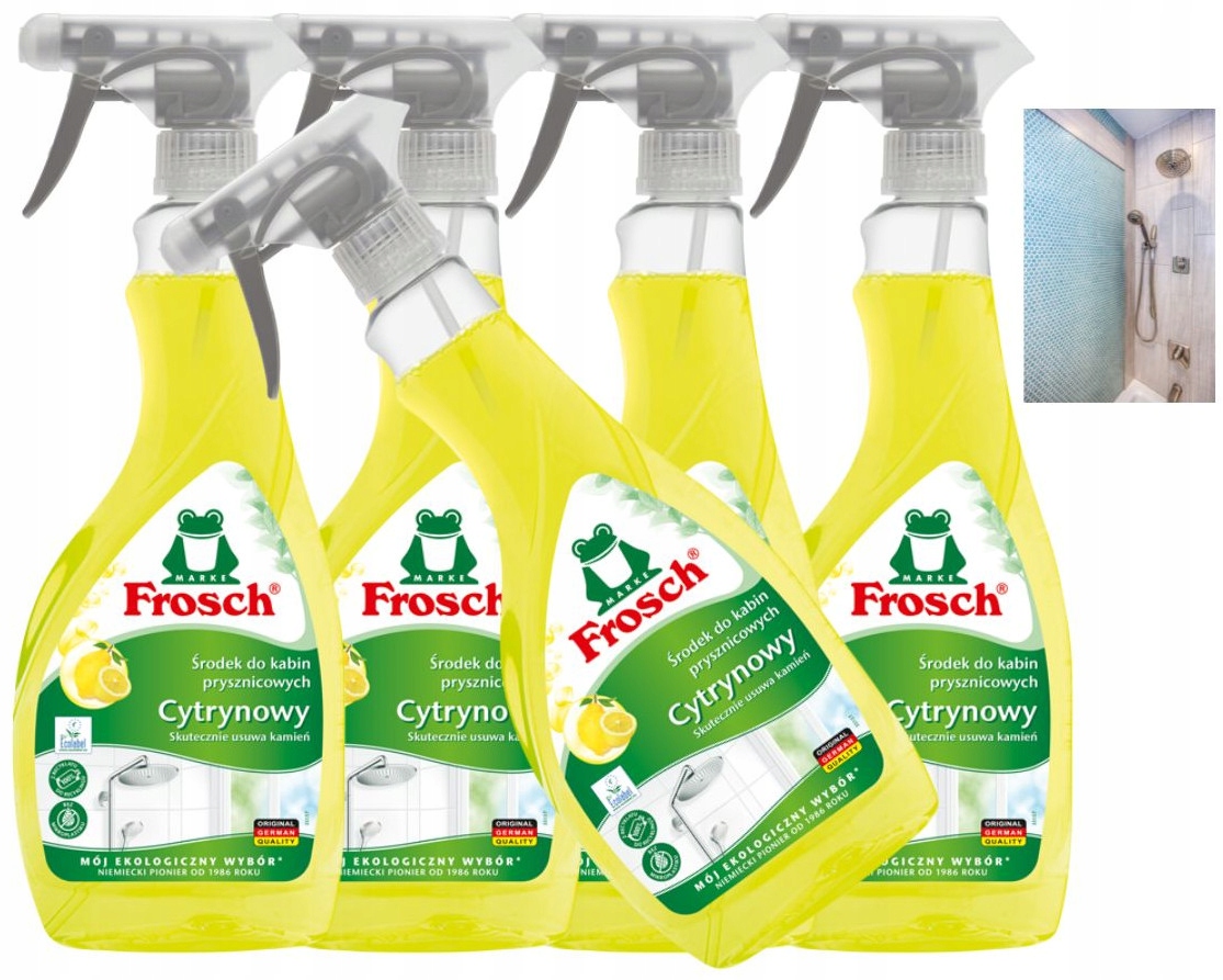 Levně Frosch Ekologický čisticí prostředek na sprchové kouty v koupelně 5 x 500 ml
