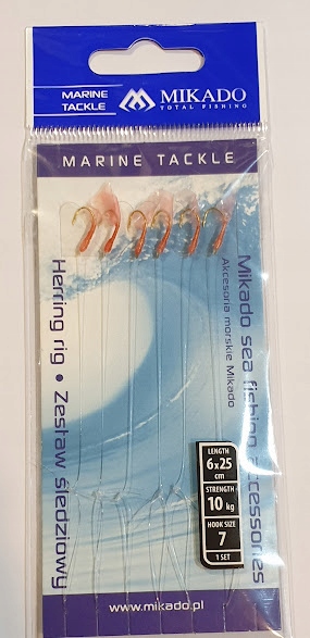 Mikado ZESTAW ŚLEDZIOWY - 6 x 25 cm - hak 7 LS-A032-7