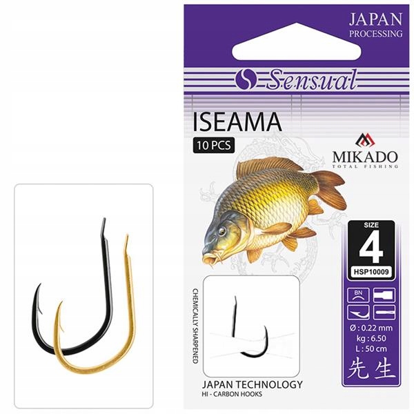 Haczyk Sensual Iseama Złoty Nr 2 G/0.25mm/70cm Mikado