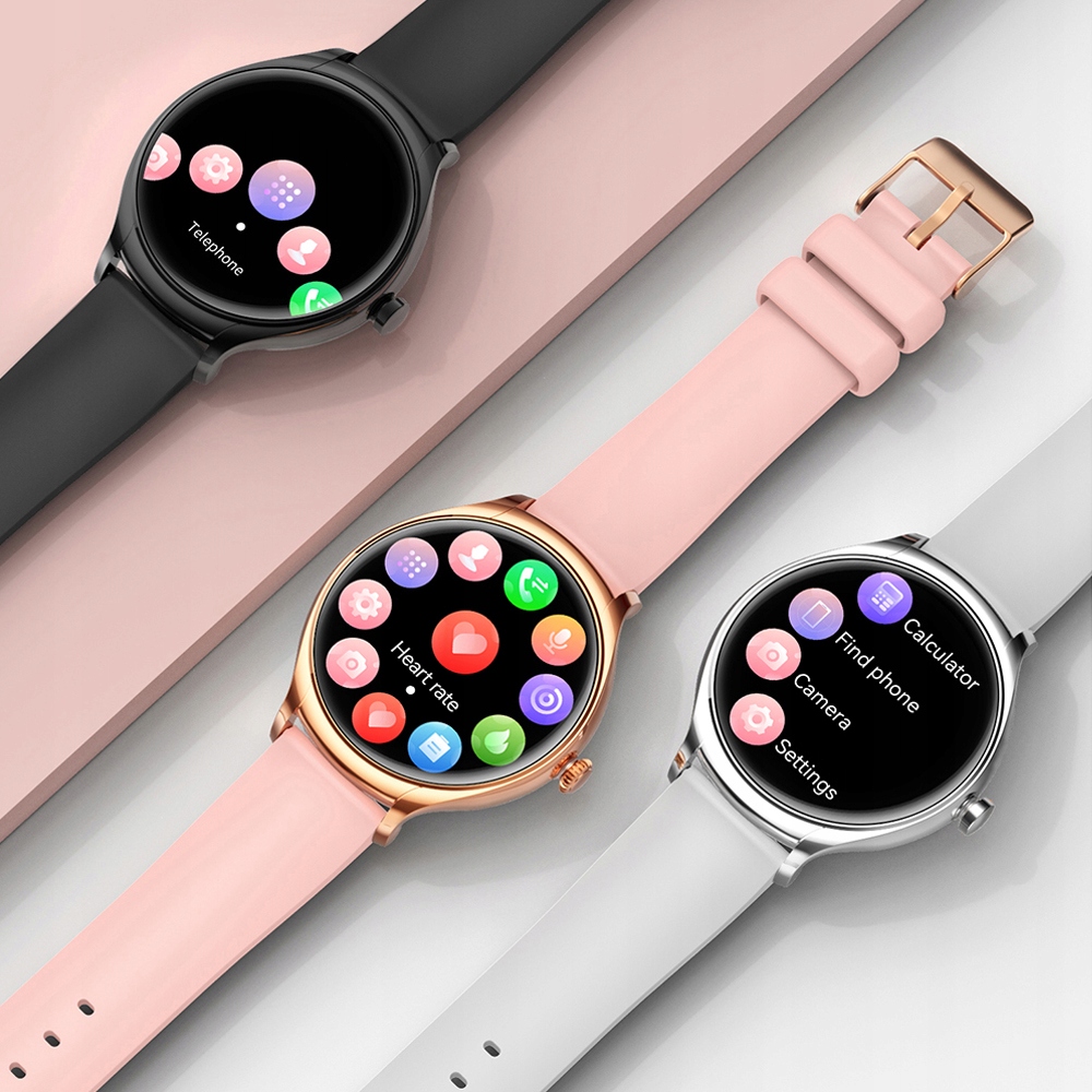 SMARTWATCH ZEGAREK DAMSKI Z FUNKCJĄ ROZMOWY 2PASKI Kompatybilność systemowa Android iOS Windows Phone