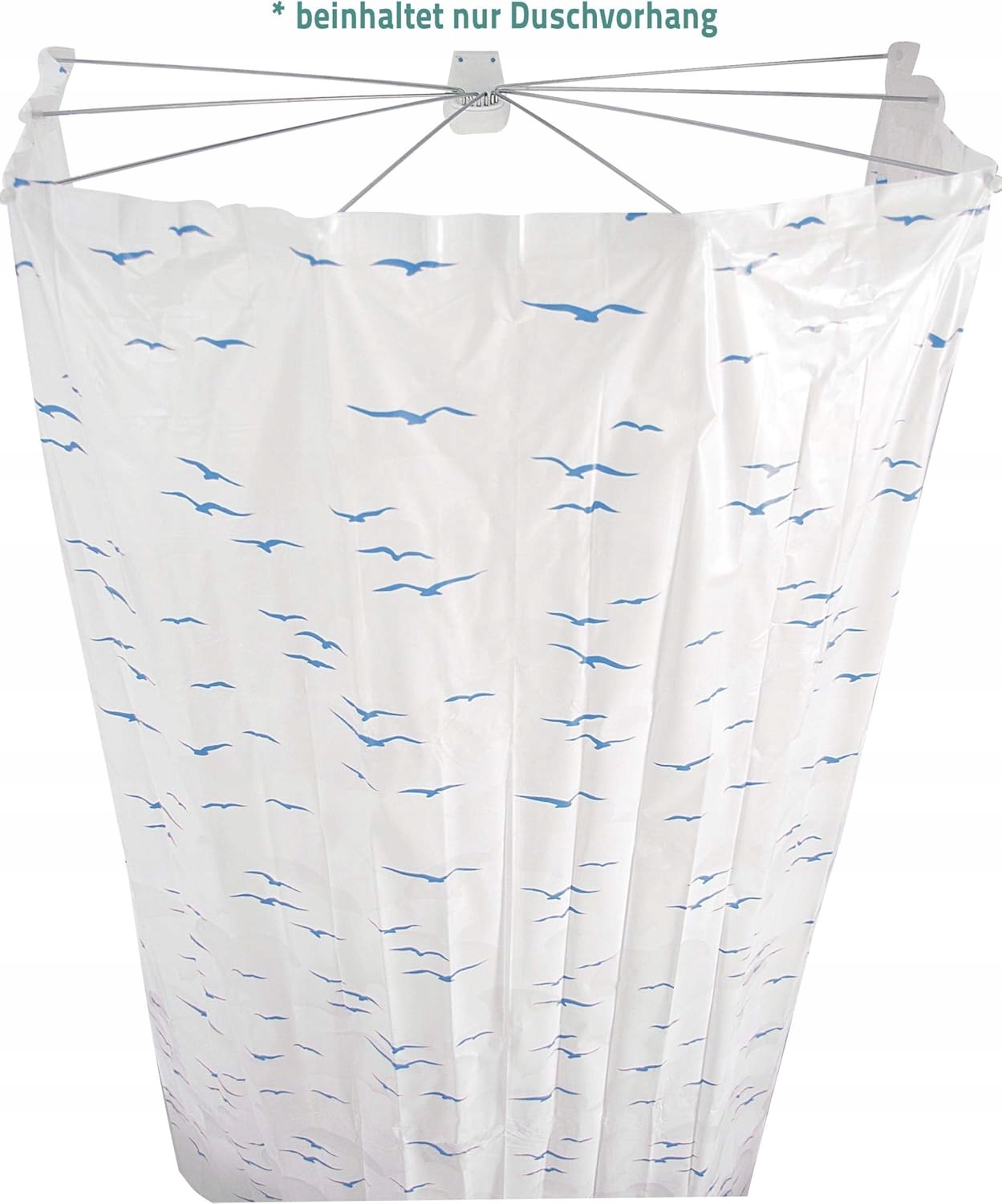 Sprchová tyč typu dáždnik s závesom, skladacia Ridder Ombrella modrá