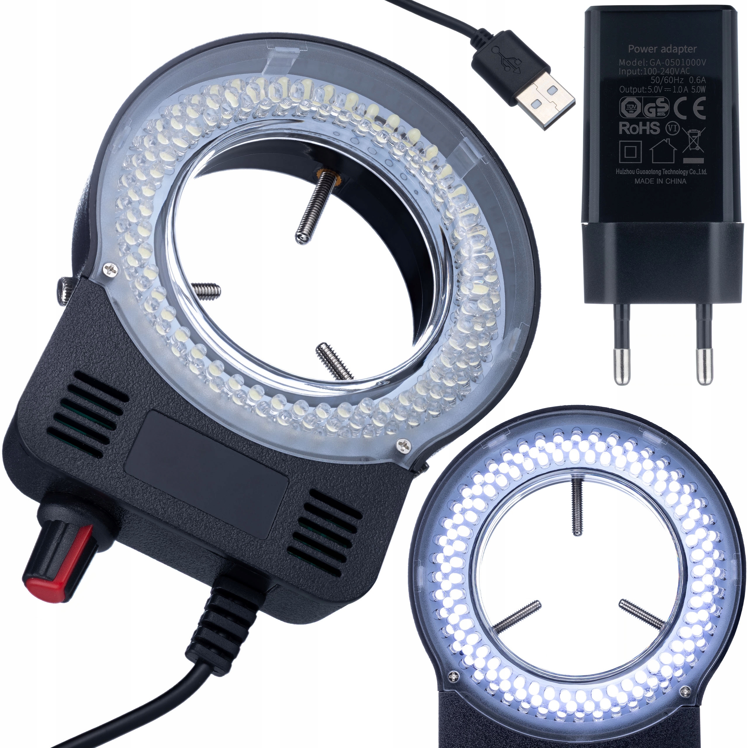 Osvětlovač 144 Led Pro Mikroskop Usb DC 5V Regulace Jasu