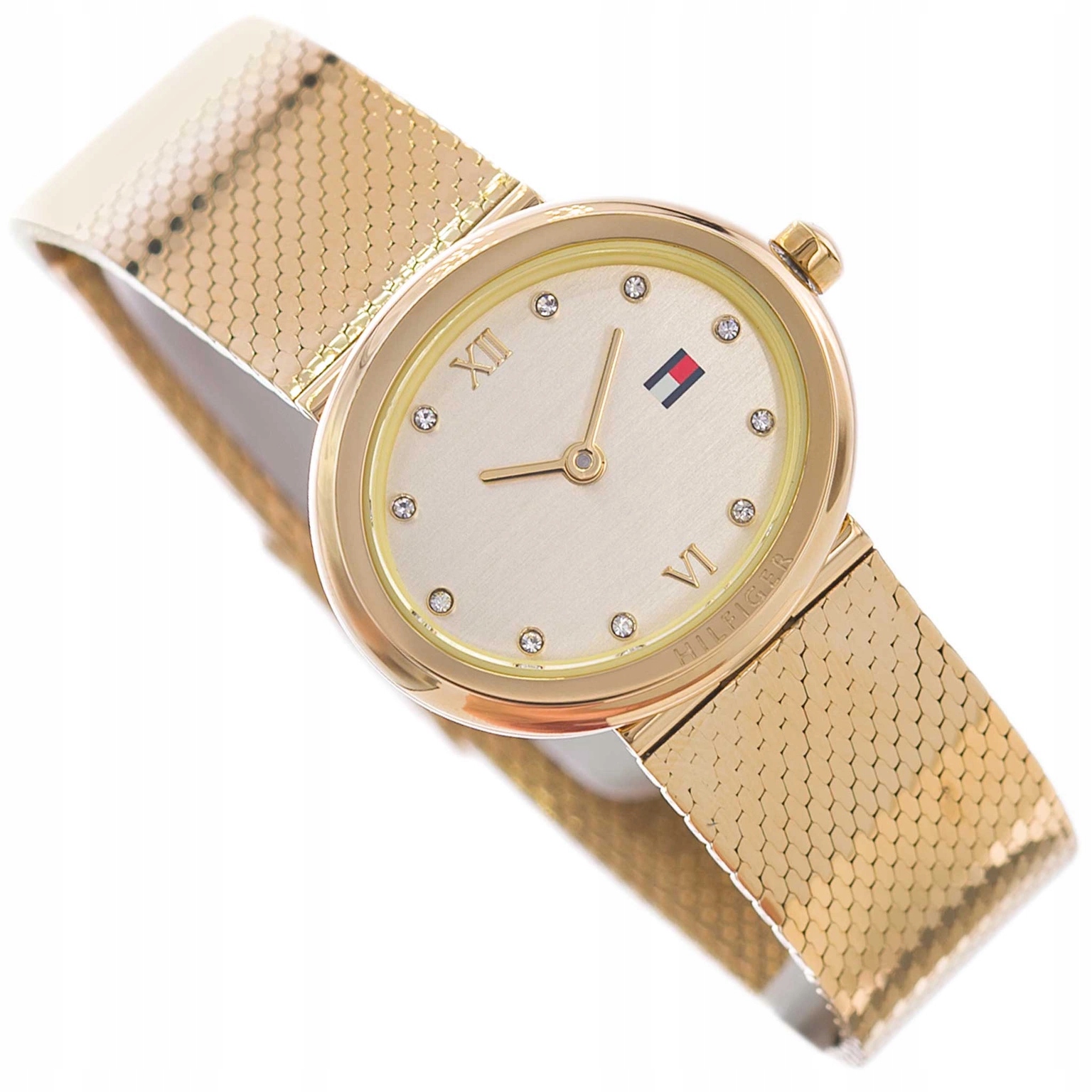 Dámské Hodinky Tommy Hilfiger 1782847 Moira Zlatý Mesh Zirkony