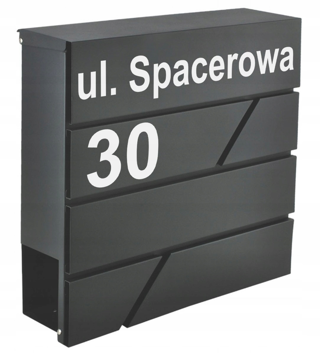 Poštovní Schránka Na Dopisy Novinová Černá S Číslem Domu Adresou Tisk Uv