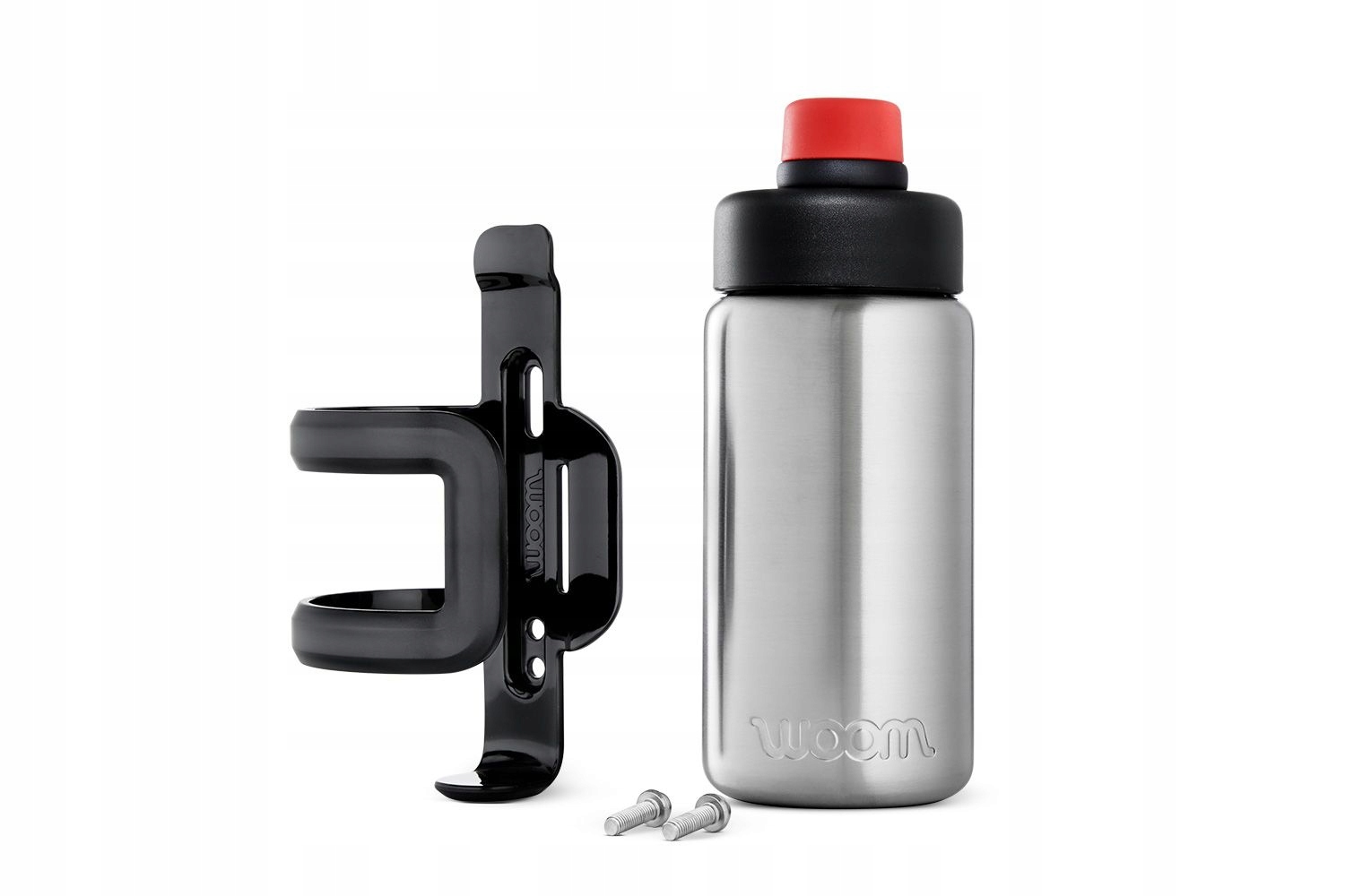 Bidon z koszykiem woom GLUG 500 ml srebrny