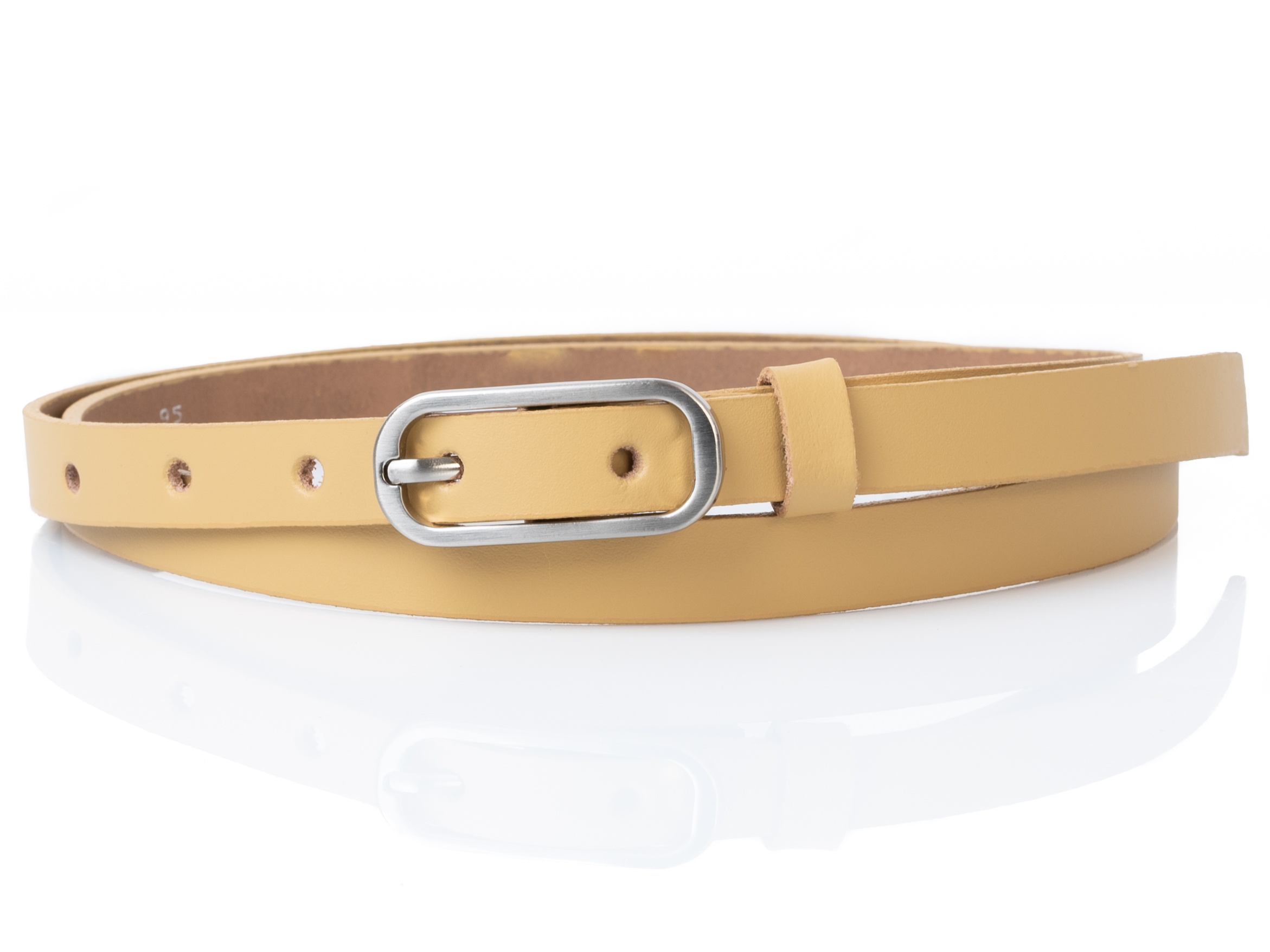 

Wąski pasek skórzany Cielisty cienki 1,5 sukienki