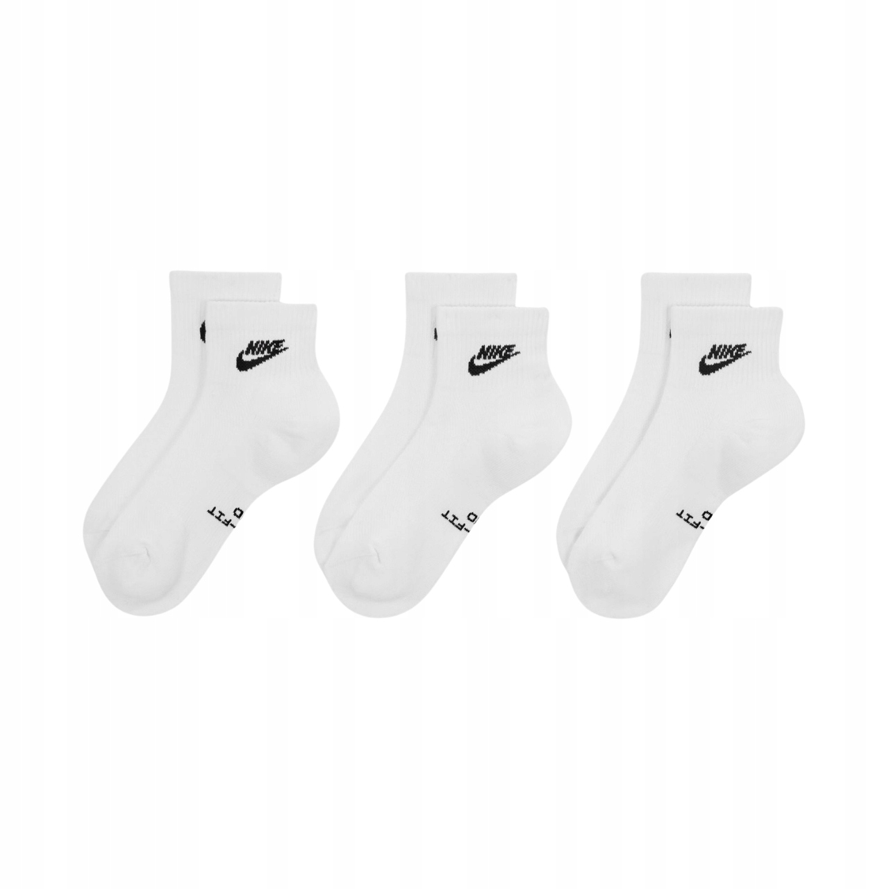 Skarpety Nike Everyday Elevated 3 pary białe IH8523 901 43-46