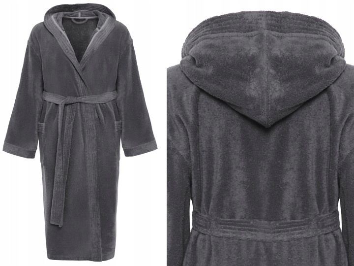 

Szlafrok damski Do Spa Gruba Bawełna z Kapturem -L