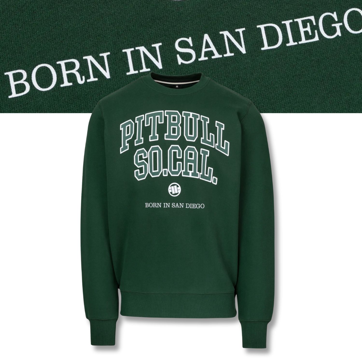 Pánská Mikina Pitbull So Cal Crewneck s potiskem na přední straně Mikina Bez Kapuce