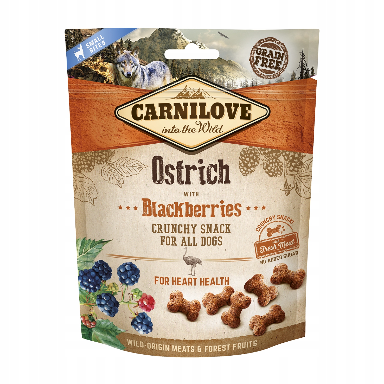 Carnilove chrupiąca Struś z Jeżynami 200g