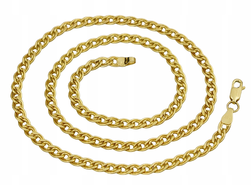 Złoty Łańcuszek Damski Monaliza 4,20 mm Diamentowany pr 585 Grawer