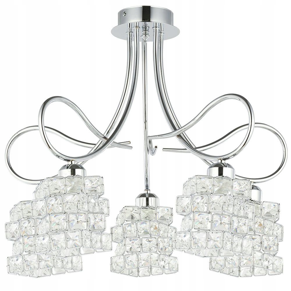 Lampa glamour krištáľový luster Crystal IV 5xE27 kolík s kryštálikom do obývačky
