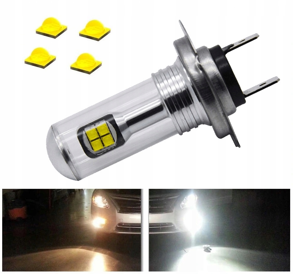 

Ledowa Żarówka H7 PX26D 80W 8000lm 6500k 12V Xenon