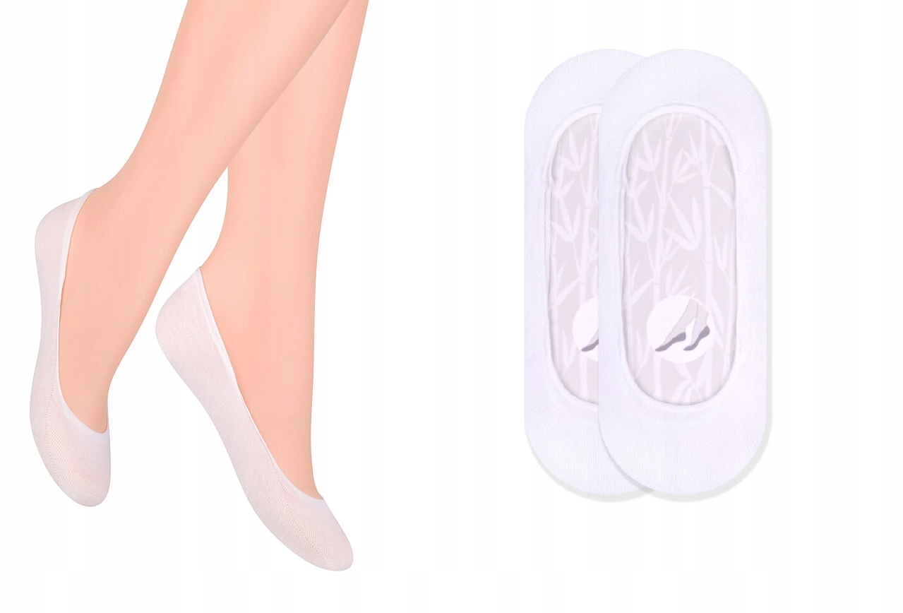 

2pary balerinki bambus stopki Steven 38/40 białe