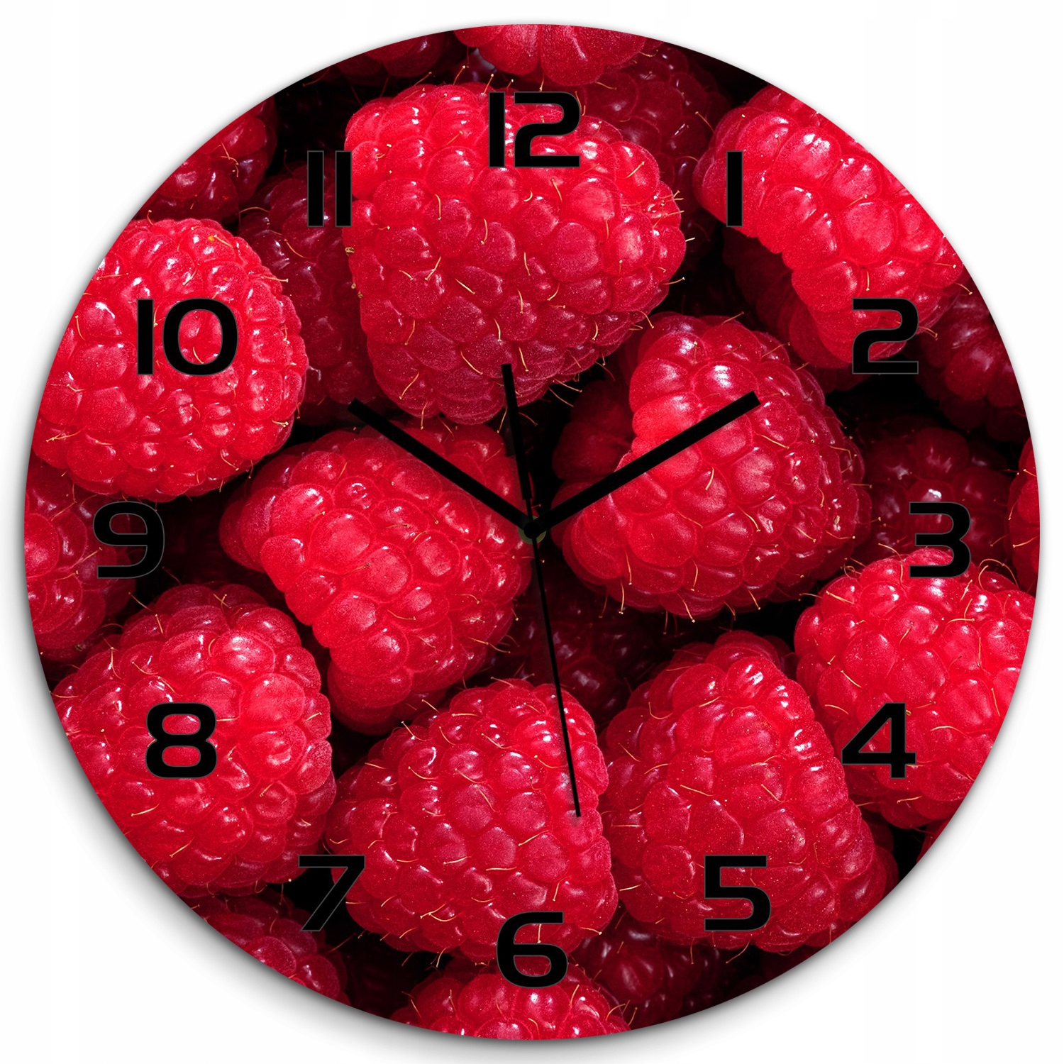 

Duży okrągły szklany zegar ścienny Maliny fi 60 cm