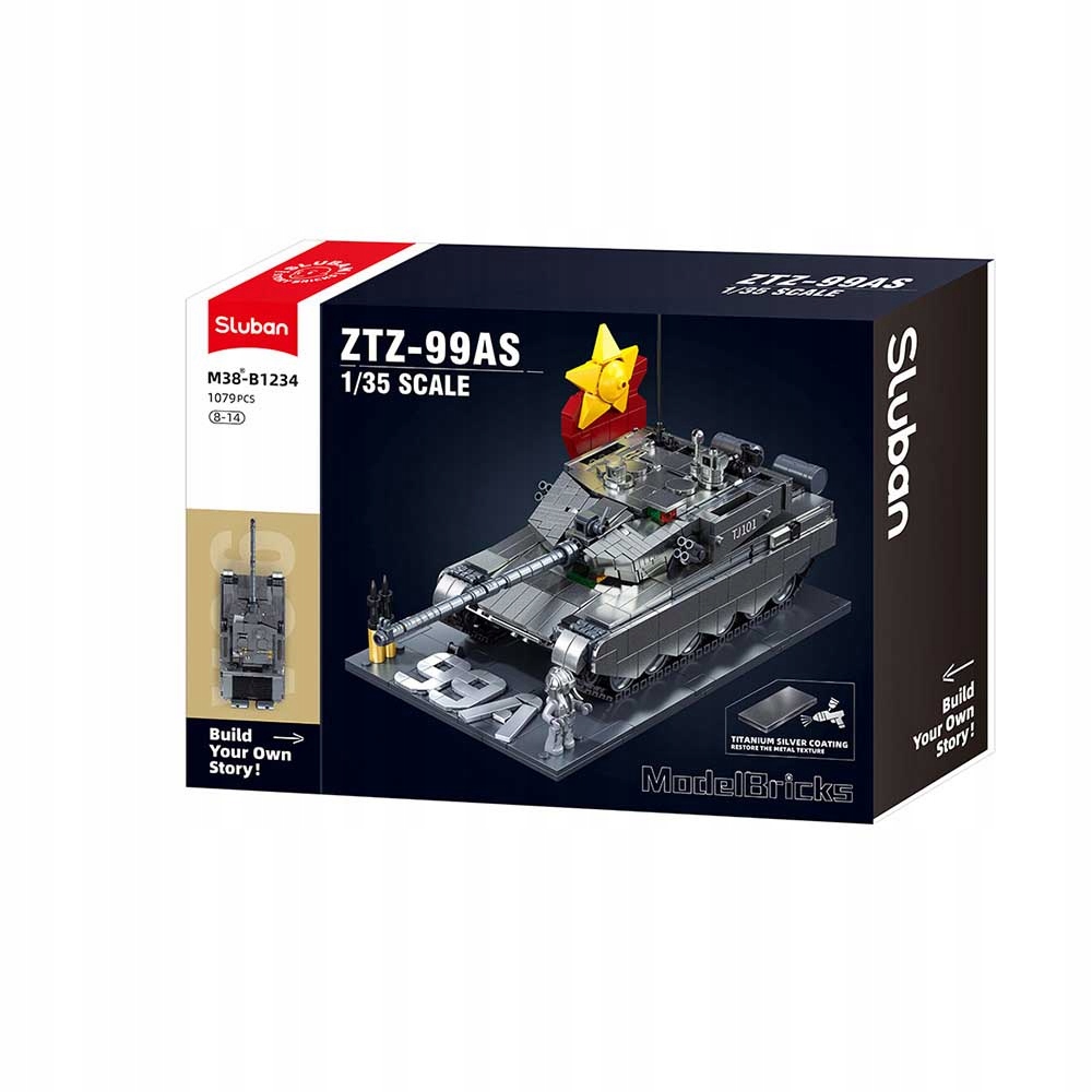 Klocki Sluban M38-B1234 Czołg ZTZ-99A Chińskiej Armi