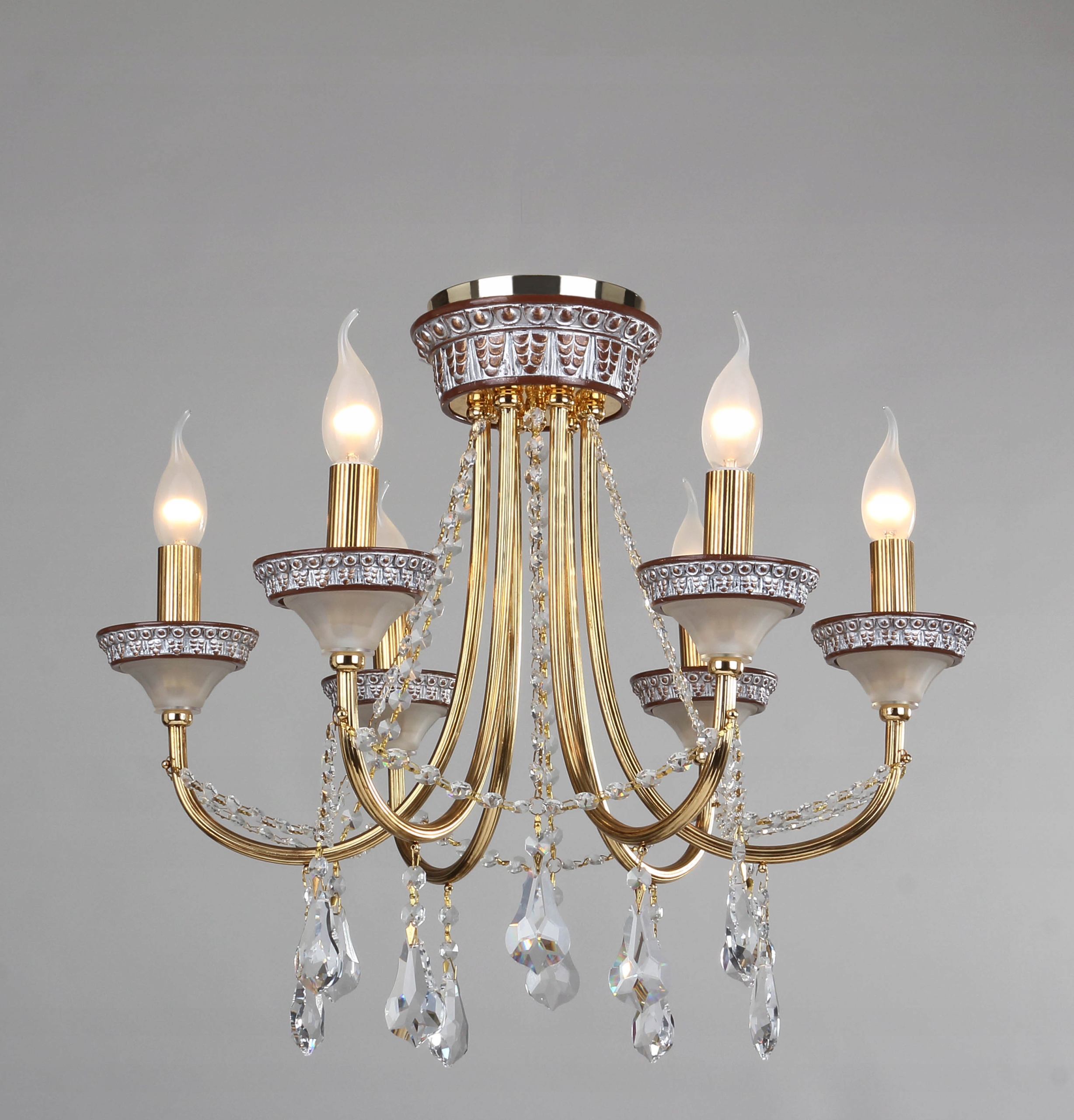 Lampa Wisząca ZŁOTO KRYSZTAŁ ALIBABA 6 NOWA NISKA CENA EAN (GTIN) 5902115013621